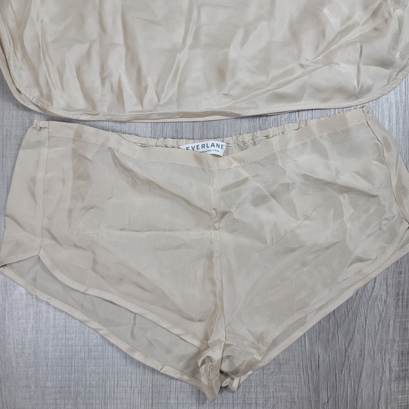 Everlane The Silk Sleep Set Champagne NWOT - Picture 6 of 10